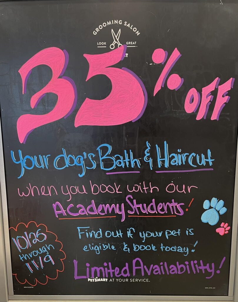 Petsmart grooming promotions shop